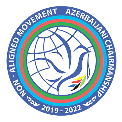 A logo of the Azerbaijani chairmanship of the Non-Aligned Movement. [source]