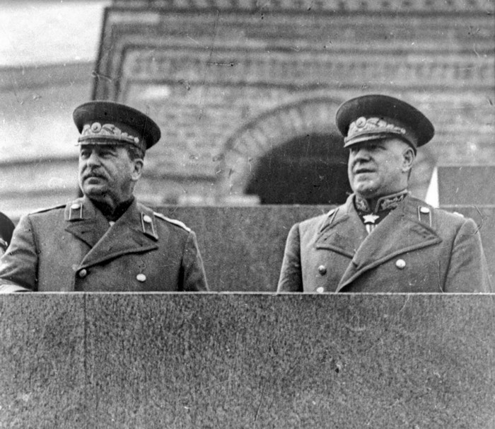 Joseph Stalin and Marshal Zhukov in 1941