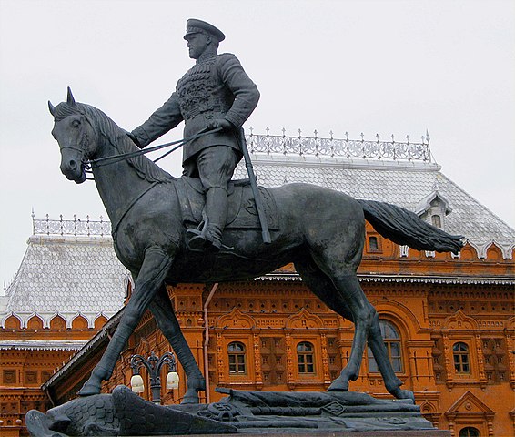 Zhukov’s statue in Moscow, symbolizing the victory over Nazi Germany